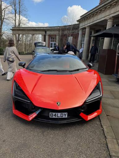 UK Number Plate 84 LDY on a 2024 Orange Lamborghini Revuelto V12 Phev S-A