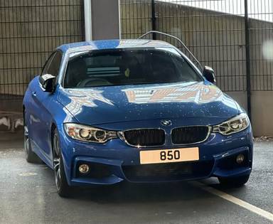UK Number Plate 85 O on a 2015 Blue BMW 420