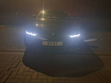 UK Number Plate 87 AT on a 2022 Black BMW 420i M Sport Auto