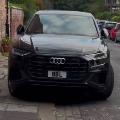 UK Number Plate 88 L on a 2019 Black Audi Q8