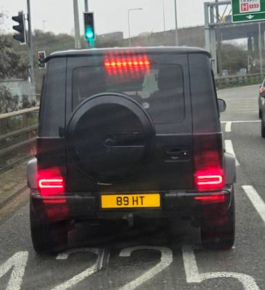 UK Number Plate 89 HT on a 2023 Black Mercedes-Benz Amg G 63 Magno Edition 4m A
