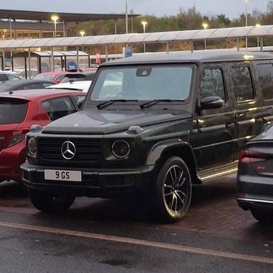 UK Number Plate 9 GS on a 2022 Green Mercedes-Benz G 400 Amg Line Prem + D 4m A