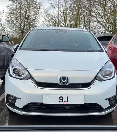 UK Number Plate 9 J on a 2025 White Honda 3 Series