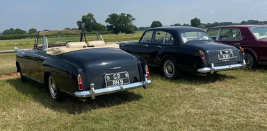 UK Number Plate 9 RH on a 1964 Black Rolls Royce Flying Spur