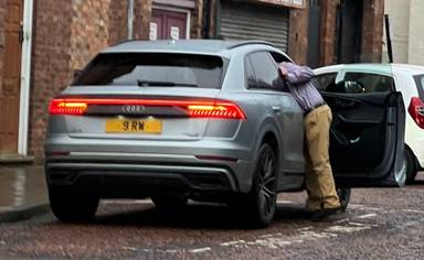 UK Number Plate 9 RW on a 2023 Silver Audi Q8 Sln Blk Ed 50 Tdi Mhev Qt A