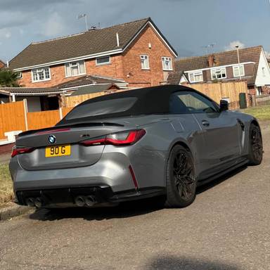 UK Number Plate 90 G on a 2024 Grey BMW M4 Competition M Xdrive Auto