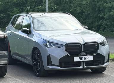 UK Number Plate 90 RP on a 2025 Grey BMW X3 M50 Mhev Auto