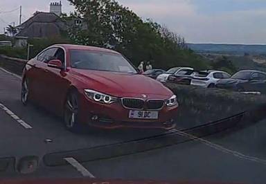 UK Number Plate 91 DC on a 2015 RED BMW 430