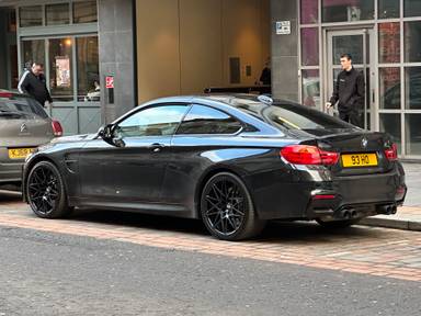 UK Number Plate 93 HO on a 2016 Black BMW M4