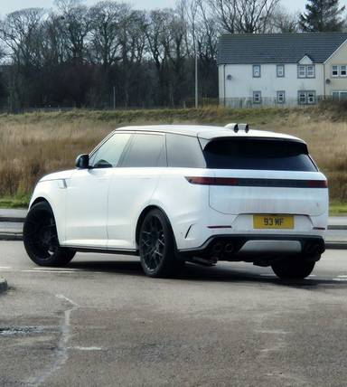 UK Number Plate 93 MF on a 2026 White Land Rover Range Rover Sport Sv Mhev Auto