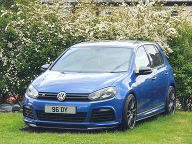 UK Number Plate 96 DY on a 2010 Blue Volkswagen Golf