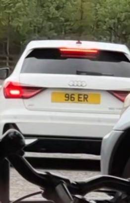 UK Number Plate 96 ER on a 2019 White Audi A1