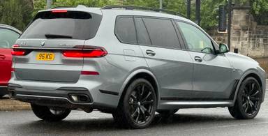 UK Number Plate 96 KG on a 2024 Grey BMW X7 Xdrive40d M Sport Mhev Auto
