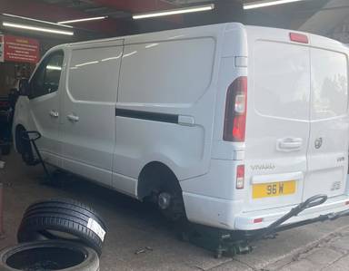 UK Number Plate 96 W on a 2016 White Vauxhall Vivaro