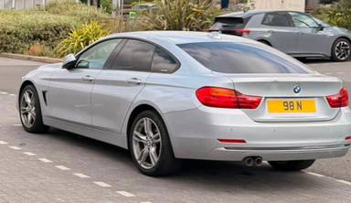UK Number Plate 98 N on a 2016 Silver BMW 420