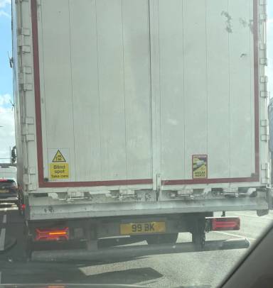 UK Number Plate 99 BK on a 2020 White Volvo FH