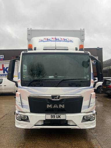 UK Number Plate 99 UK on a 2023 White MAN TGL