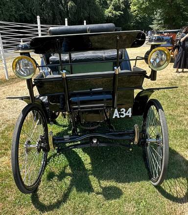 UK Number Plate A 34 on a 1901 Blue Peugeot Vis A Vis Smtcbawa3s