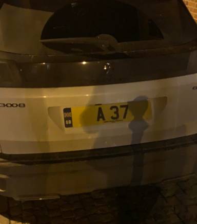 UK Number Plate A 37 on a 2024 Grey Peugeot 3008 Gt Mhev Auto
