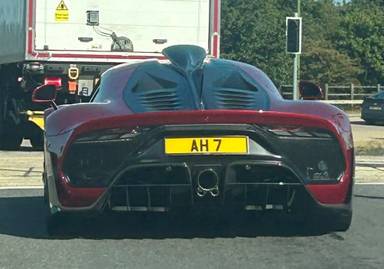 UK Number Plate AH 7 on a 2025 RED Mercedes-Benz