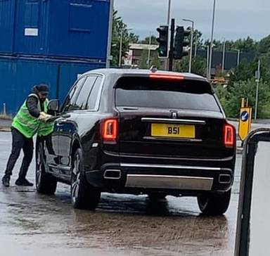 UK Number Plate B 51 on a 2018 Black Rolls Royce Phantom