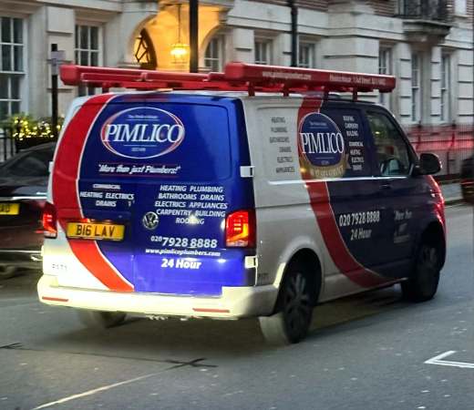 B16 LAV number plate – Pimlico Plumbers