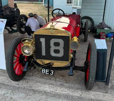 UK Number Plate BE 3 on a 1908 RED Austin Unknown