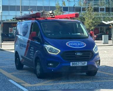 UK Number Plate BO57 TAP on a 2022 White Ford Transit Custom 280 Trend Eblue
