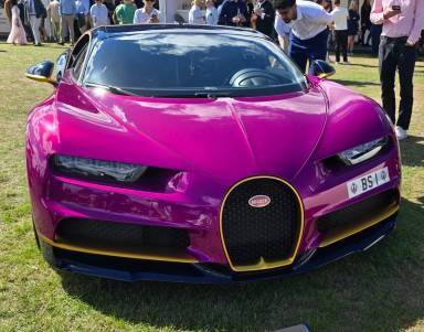 UK Number Plate BS 1 on a 2018 Blue Bugatti Chiron