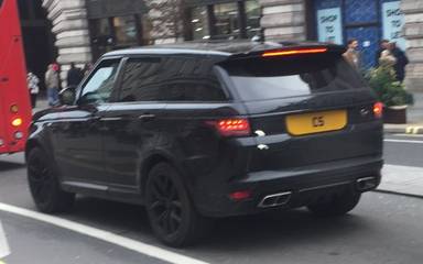 UK Number Plate C 5 on a 2011 Black Porsche Cayenne
