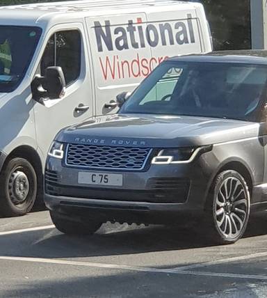 UK Number Plate C 75 on a 2021 Grey Land Rover Range Rover Westmnstr D Mhev A