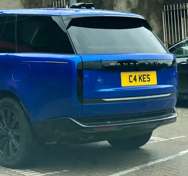 UK Number Plate C4 KES on a 2024 Blue Land Rover Range Rover Autobio Phev Auto