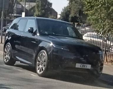 UK Number Plate CBX 1 on a 2026 Black Land Rover Range Rover Spt Autobio Phev A