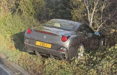 UK Number Plate CDC 1 on a 2012 Grey Ferrari California