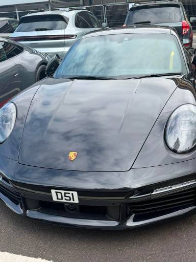 UK Number Plate D 51 on a 2023 Black Porsche 911 Turbo S S-A