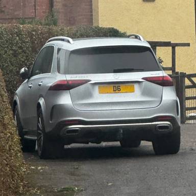 UK Number Plate D 6 on a 2026 Silver Mercedes-Benz Gle 450 Amg Ln Prm D Mhev 4m A