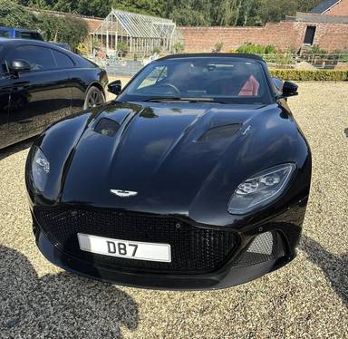 UK Number Plate D 87 on a 2020 Black Aston Martin DBS
