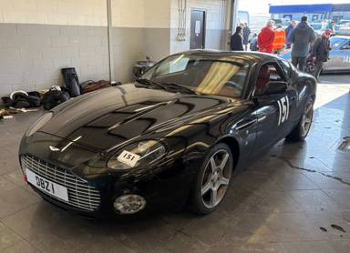 UK Number Plate DBZ 1 on a 2003 Black Aston Martin DB7