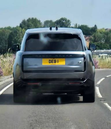 UK Number Plate DEB 1 on a 2023 Grey Land Rover Range Rover Hse D Mhev Auto