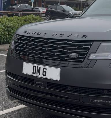 UK Number Plate DM 6 on a 2024 Grey Land Rover Range Rover Autobio Phev Auto