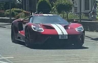UK Number Plate DO 1 on a 2021 RED Ford GT