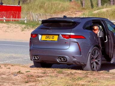 UK Number Plate DRU 1D on a 2020 Grey Jaguar F-Pace