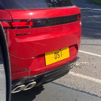 UK Number Plate DS 1 on a 2023 RED Land Rover Range Rover Sport First Ed A