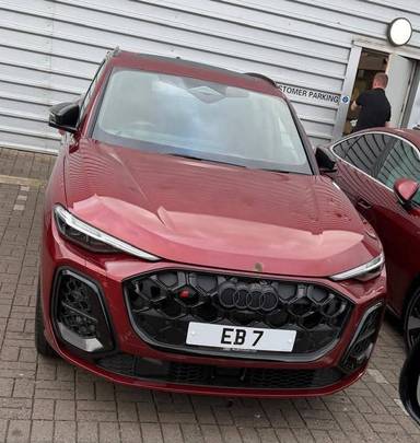 UK Number Plate EB 7 on a 2026 RED Audi Sq5 Launch Ed Tfsi Mhev Qt Sa