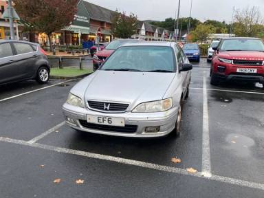 UK Number Plate EF 6 on a 2019 White Toyota Yaris