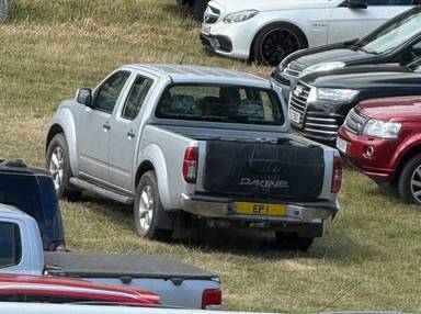 UK Number Plate EP 1 on a 2015 Silver Isuzu D-Max