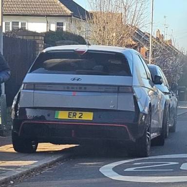 UK Number Plate ER 2 on a 2024 Grey Hyundai Ioniq 5 N Ev 4x4