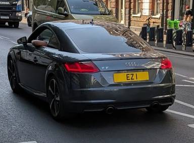 UK Number Plate EZ 1 on a 2018 Grey Audi TT