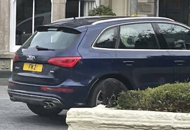 UK Number Plate FM 2 on a 2013 Blue Audi Q5