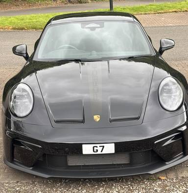 UK Number Plate G 7 on a 2026 Black Porsche 911 Gt3 Touring S-A